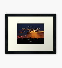 Let there be Light Framed Print