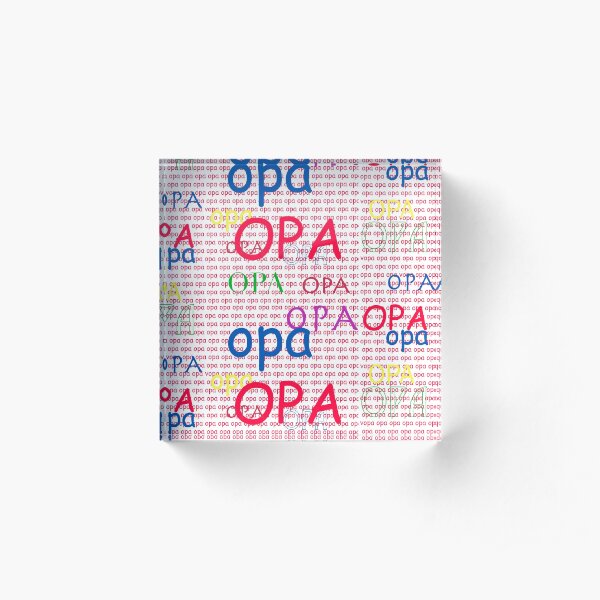 I Love My OPA Acrylic Block