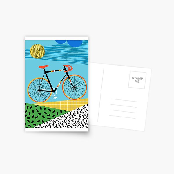 Item preview, Roadie - peugeot px10, bicycle art print, cycling art, gifts for cyclists, memphis art print designed and sold by wackadesigns.