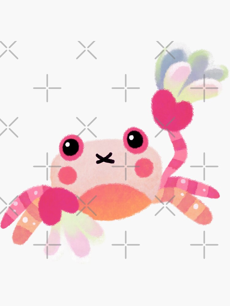 Thumbnail 3 von 3, Sticker, Pom-Pom-Krabbe designt und verkauft von pikaole.
