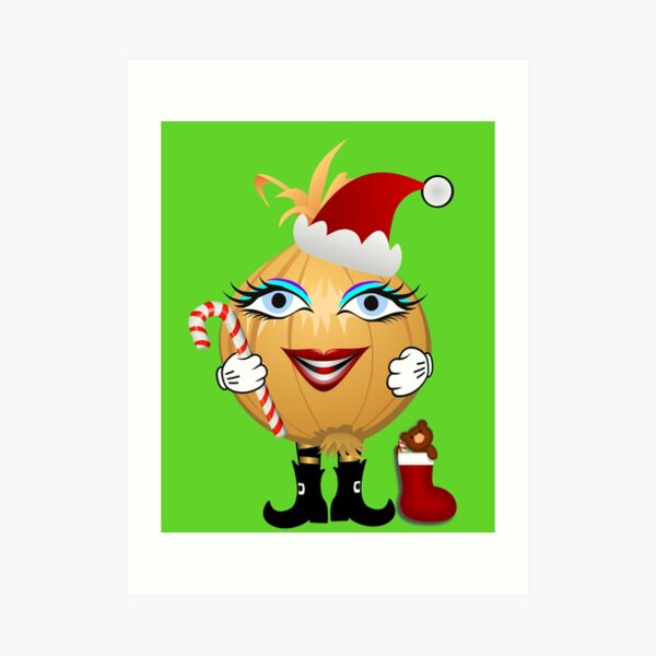 Weihnachts Zwiebel Kunstdruck