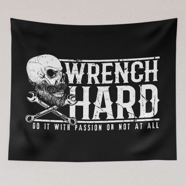 Item preview, Wrench Hard ~ Biker Skull designed and sold by EddieBalevo.