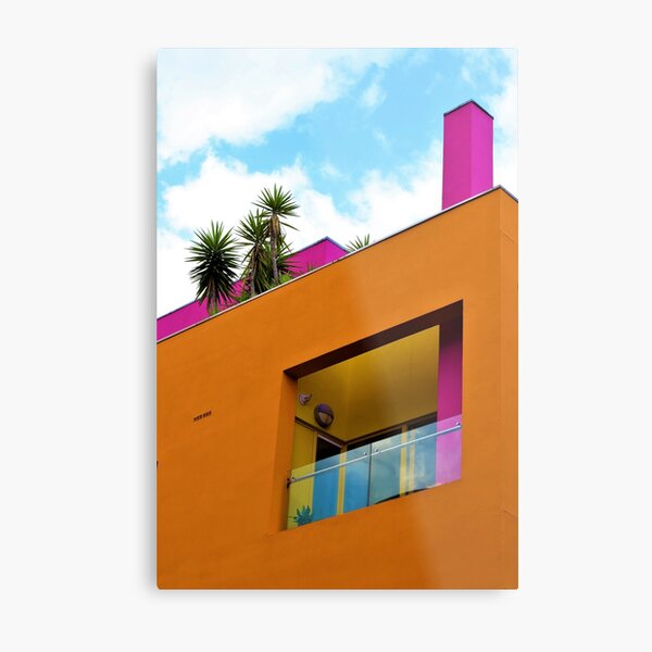 Slanted Orange Metal Print