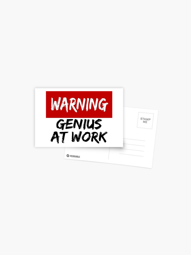 Funny Warning Fridge Magnet Genius at Work Do Not Disturb