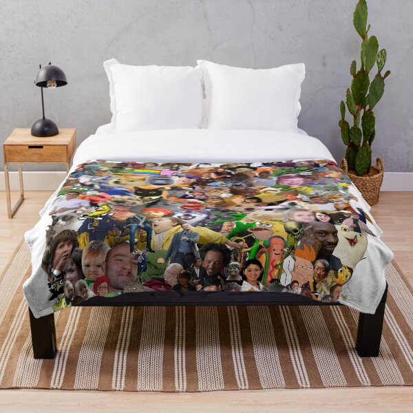Meme Collage Throw Blanket