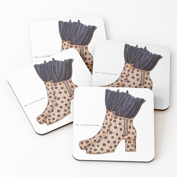 Artikelvorschau, Cheetah Booties Fashion Kunstdruck entworfen und verkauft von SMillustrations.