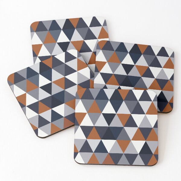 Item preview, Navy and Rust Triangles I designed and sold by BlertaDK.