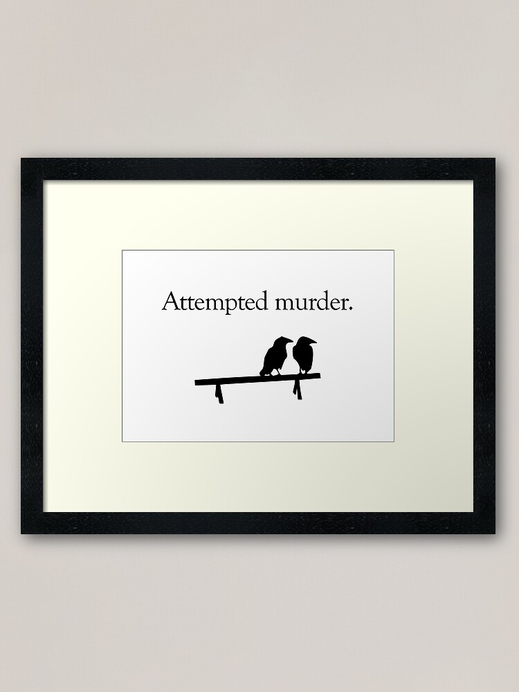 Alternate view of Attempted Murder Framed Art Print
