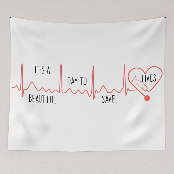 Item preview, It's a Beautiful Day to Save Lives -Grey's Quote designed and sold by KikkaT.