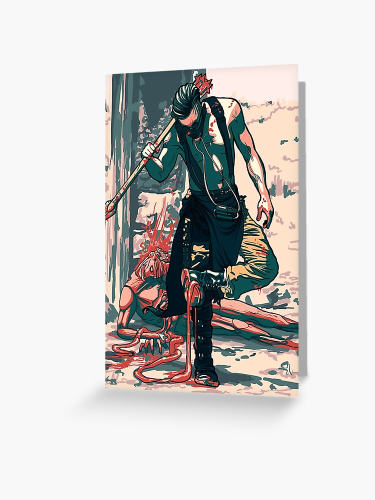 Thumbnail 1 of 2, Greeting Card, Ghul designed and sold by z0mbieparade.