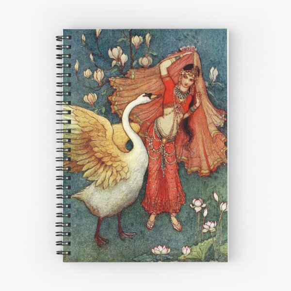 Item preview, Damayanti and the Swan - Warwick Goble designed and sold by forgottenbeauty.