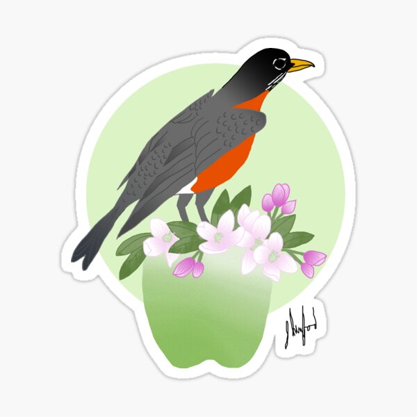 Item preview, Michigan Robin and Apple Blossom  designed and sold by jswinford.