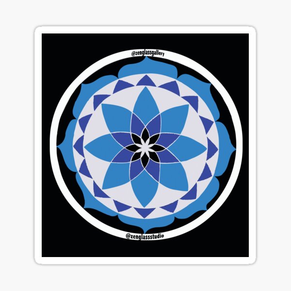 Zen Glass Ice Mandala  Sticker