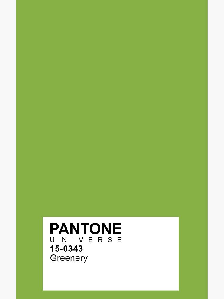 "Pantone greenery" Sticker for Sale by lealeactr Redbubble