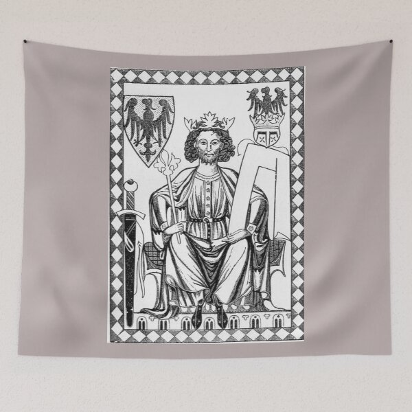 Item preview, Medieval King Original Drawing 1800s designed and sold by ExpressingSelf.