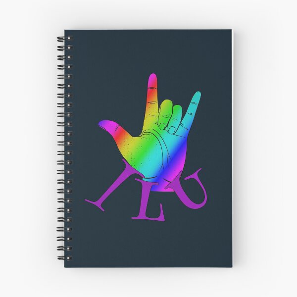 Item preview, ASL ILU I Love You Rainbow Sign designed and sold by walkingrock.