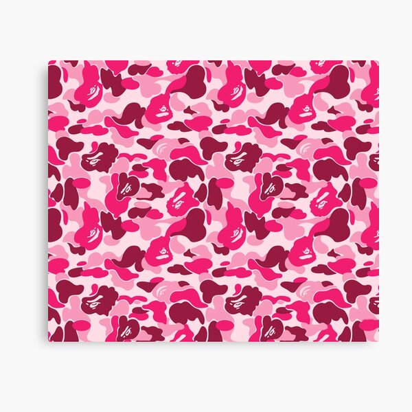 Pink Bape Camo Canvas Print