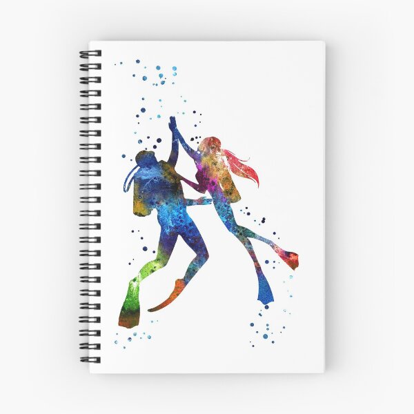 Item preview, Buzos, pareja de buceo, pareja de buzos, buceo designed and sold by Rosaliartbook.