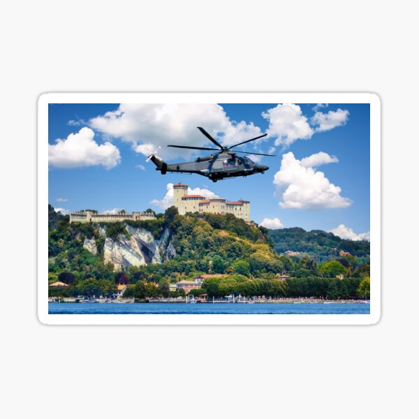 Low altitude helicopter Sticker