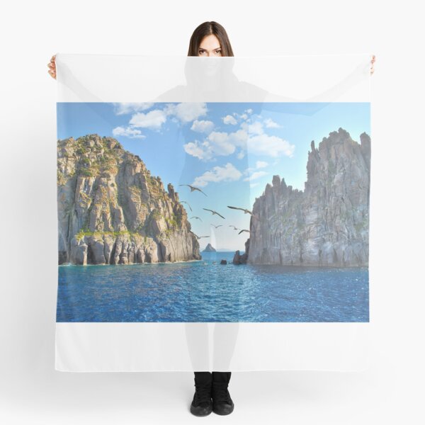 Rocks in the Aeolian islands Scarf