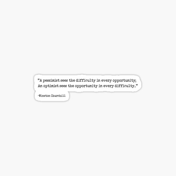 Winston Churchill Quote Sticker