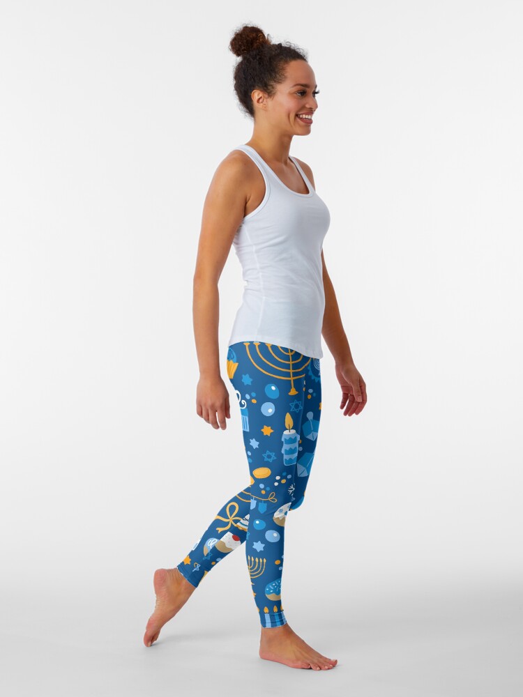 Alternate view of Happy Hanukkah Pattern Leggings