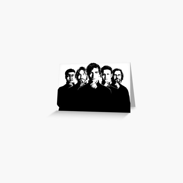 Silicon Valley - Pied Piper Guys (Richard Hendricks, Jared Dunn, Erlich Bachman, Dinesh Chugtai, Bertram Gilfoyle) Greeting Card