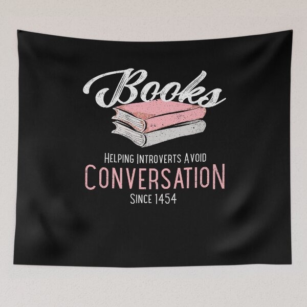 Item preview, Book Helping Introverts Read Bookworm Library Humor designed and sold by Kieran Abbott.