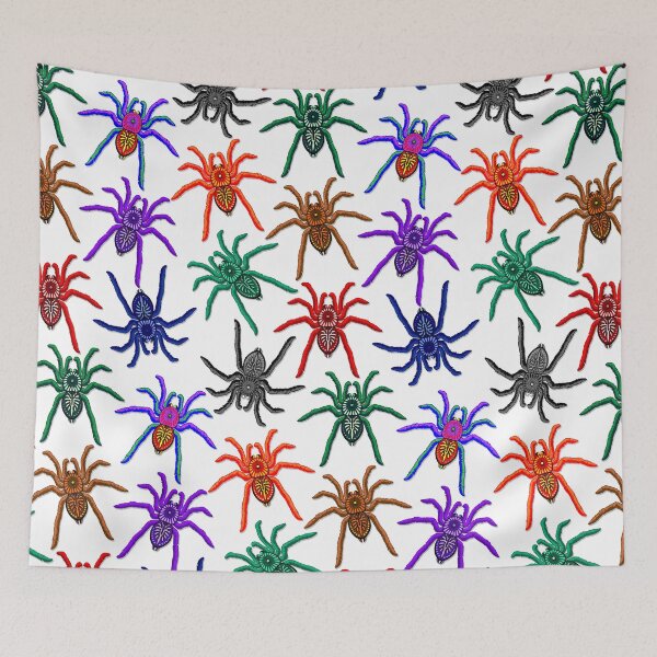Item preview, Spiders Colorful Halloween Tarantulas Pattern designed and sold by BluedarkArt.