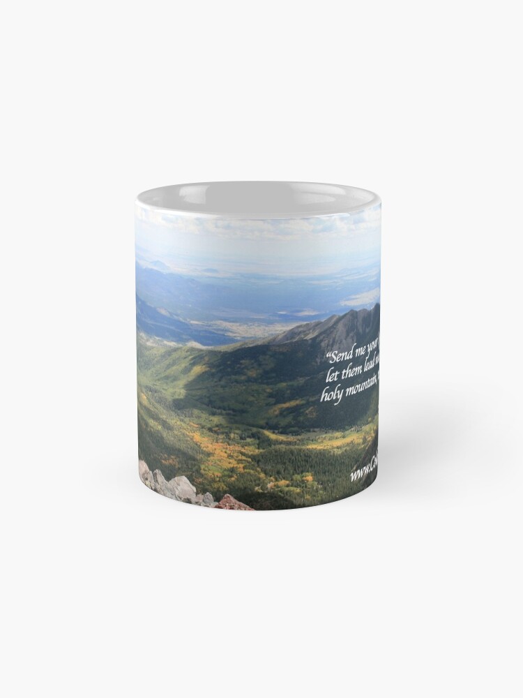 Thumbnail 4 of 6, Coffee Mug, Celebrating Christ Mt. Humphreys Summit Story Mug with Psalm - From ccnow.info designed and sold by sdawsoncc.