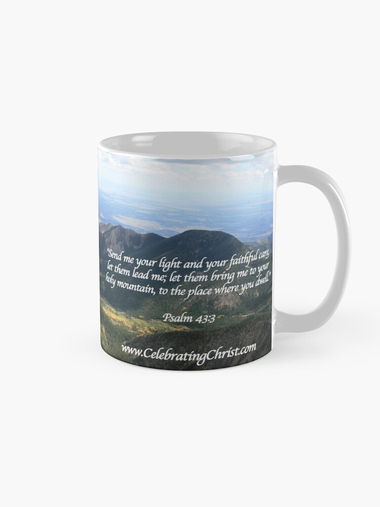Thumbnail 5 of 6, Coffee Mug, Celebrating Christ Mt. Humphreys Summit Story Mug with Psalm - From ccnow.info designed and sold by sdawsoncc.