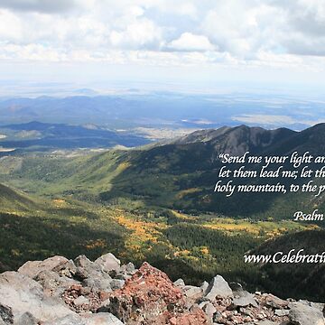 Artwork thumbnail, Celebrating Christ Mt. Humphreys Summit Story Mug with Psalm - From ccnow.info by SHERYL DAWSON