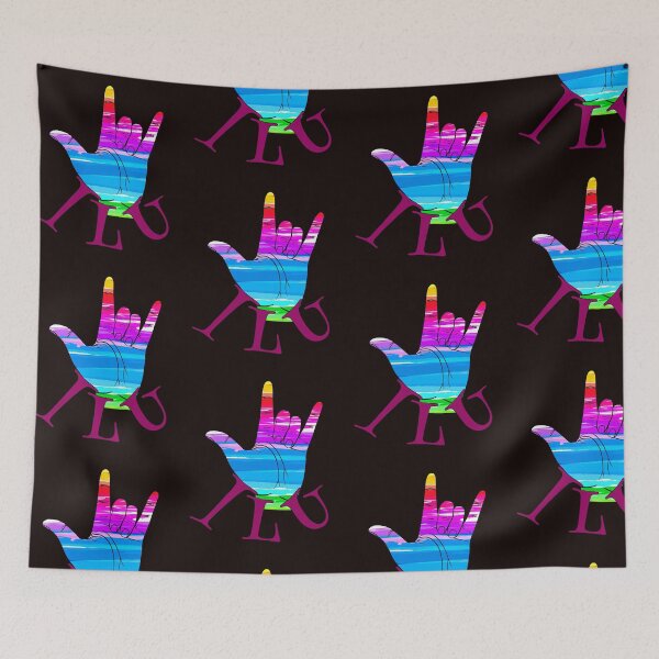 Item preview,  ASL Rainbow ILU Sign designed and sold by walkingrock.