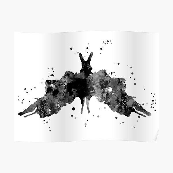 Rorschach, aquarelle Rorschach, carte 5 Poster