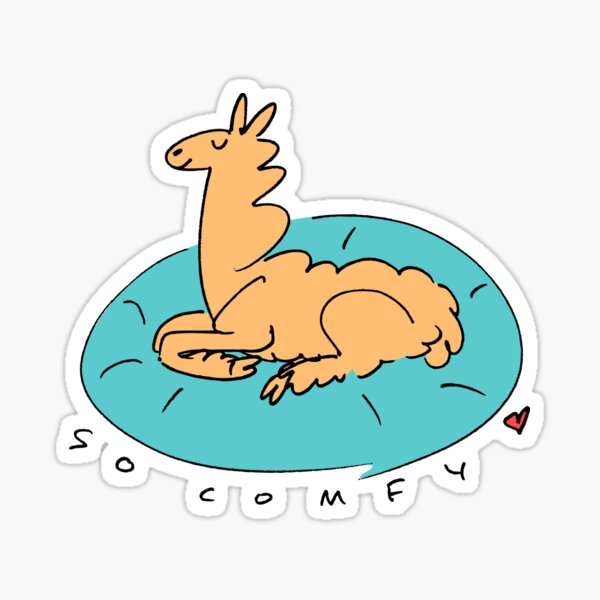 The Comfy Llama Sticker