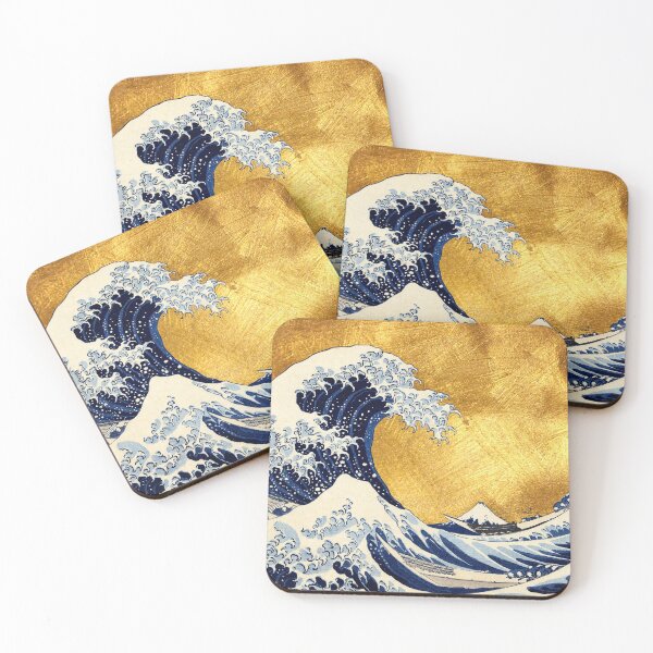 Item preview, The Great Wave Off Kanagawa by Hokusai - Golden version designed and sold by DejaVuStudio.
