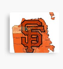 San Francisco Giants Map Canvas Print