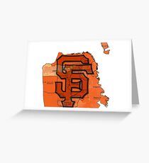 San Francisco Giants Map Greeting Card