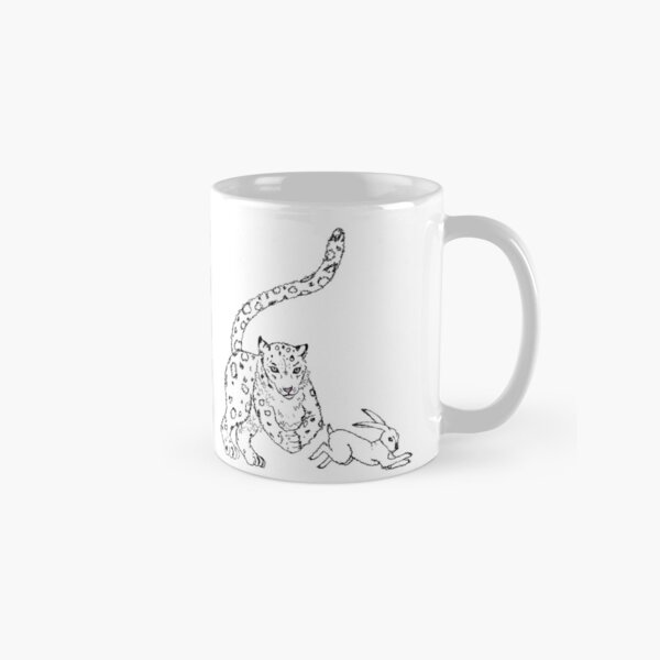 The Chase - Snow Leopard Sketch Classic Mug