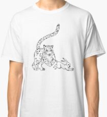 The Chase - Snow Leopard Sketch Classic T-Shirt