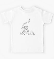 The Chase - Snow Leopard Sketch Kids Tee