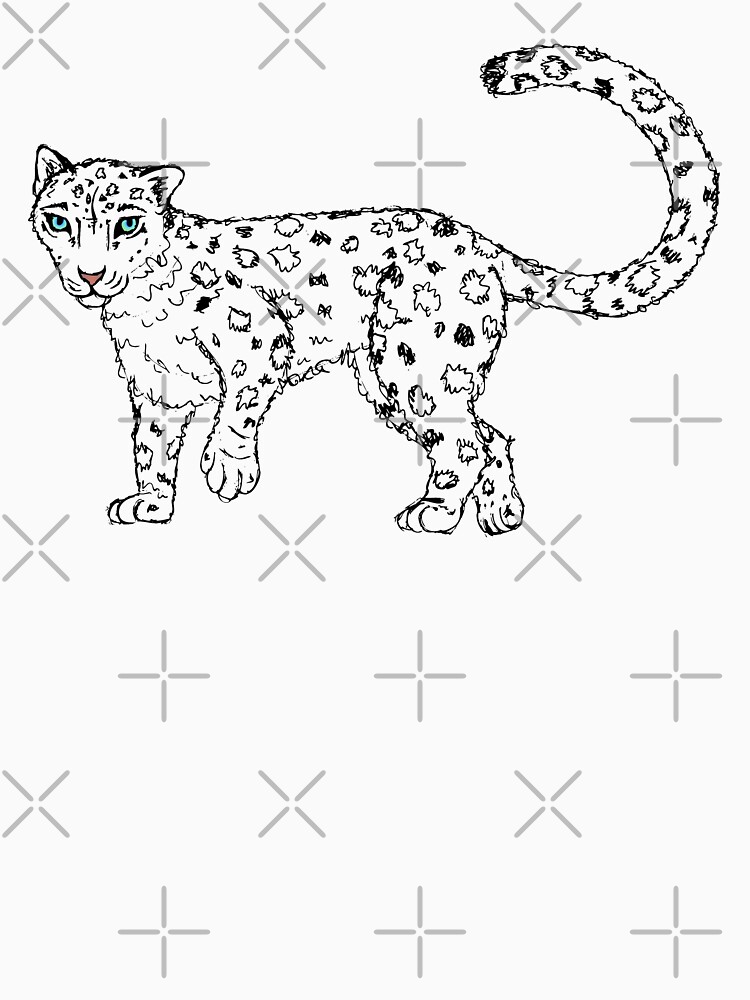 Roaming - Snow Leopard Sketch by LittleMissTyne