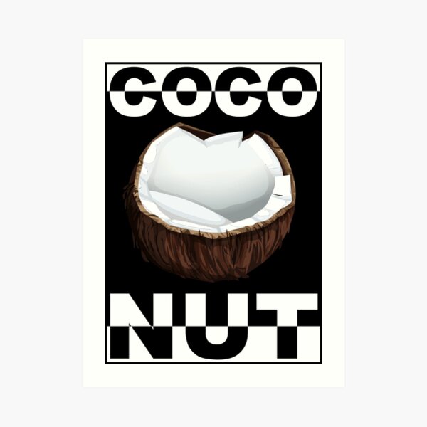 Funny coconut with big googly eyes Art Board Print for Sale by fcmuzik