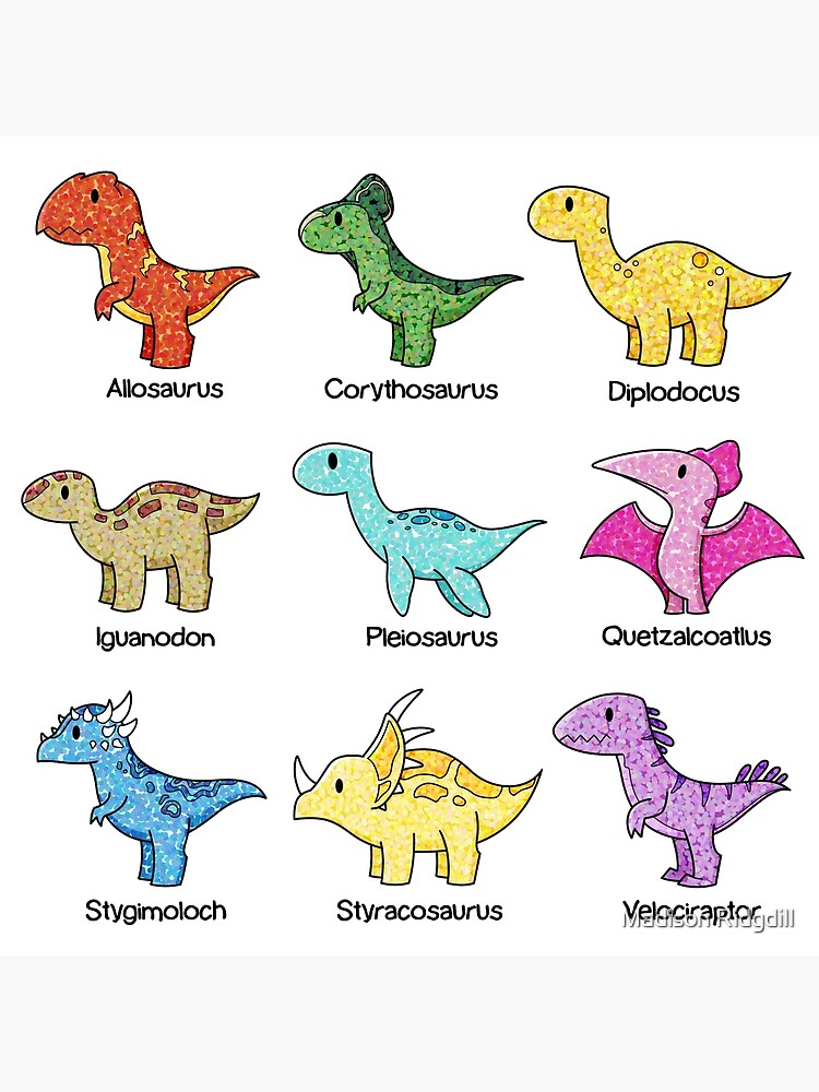 "Dinosaur Chart 2" Poster for Sale by MadisonRidgdill Redbubble