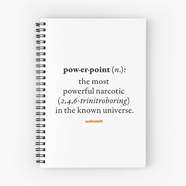 Item preview, 16661-02-BLT – Uselesstuff® Dictionary – Powerpoint – Boring (Black) designed and sold by Uselesstuff.