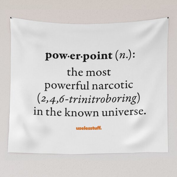 Item preview, 16661-02-BLT – Uselesstuff® Dictionary – Powerpoint – Boring (Black) designed and sold by Uselesstuff.