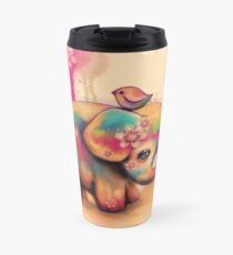 vintage tie dye elephants Travel Mug
