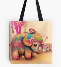 vintage tie dye elephants Tote Bag