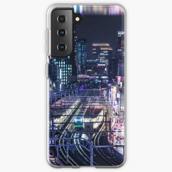 Tokyo Trains at Night Samsung Galaxy Soft Case