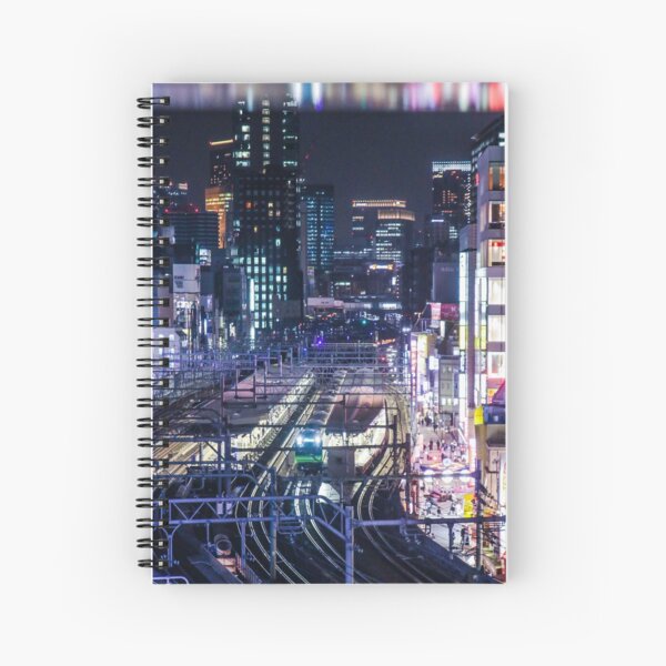 Tokyo Trains at Night Spiral Notebook
